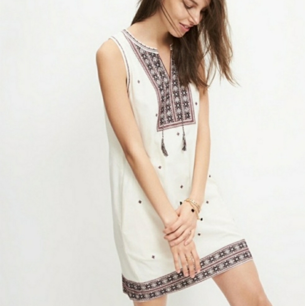 Madewell Embroidered Suncoast Mini Dress Sz 0
